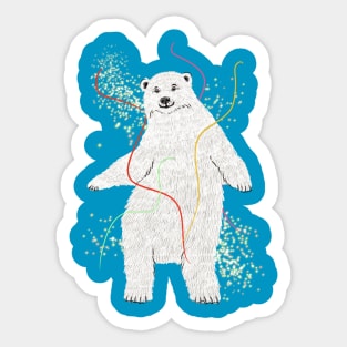 Dancing Polar Bear Sticker